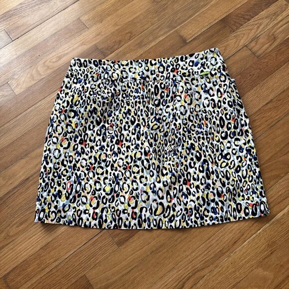 Swing Control Skirt Skort Multicolor Animal Print Pullover Golf Tennis Size 18 - Picture 5 of 8